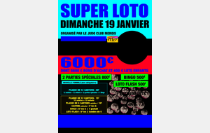 LOTO DU JUDO le 19 janvier sous la Halle de Mer