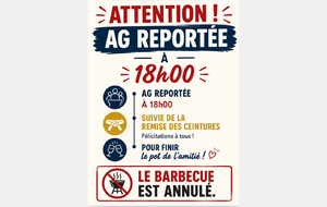 AG et Barbecue du club Annulés -Alerte canicule !!!
