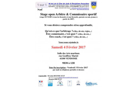 Formation arbitrage ou commissaire 04 fevrier 2017 à Vendôme